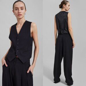 The Frankie Shop Gelso Waistcoat Black Size Large